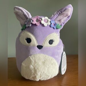 NEW Squishmallows 8" Cadence The Fennec Fox Purple Floral K-Pop Easter Spring